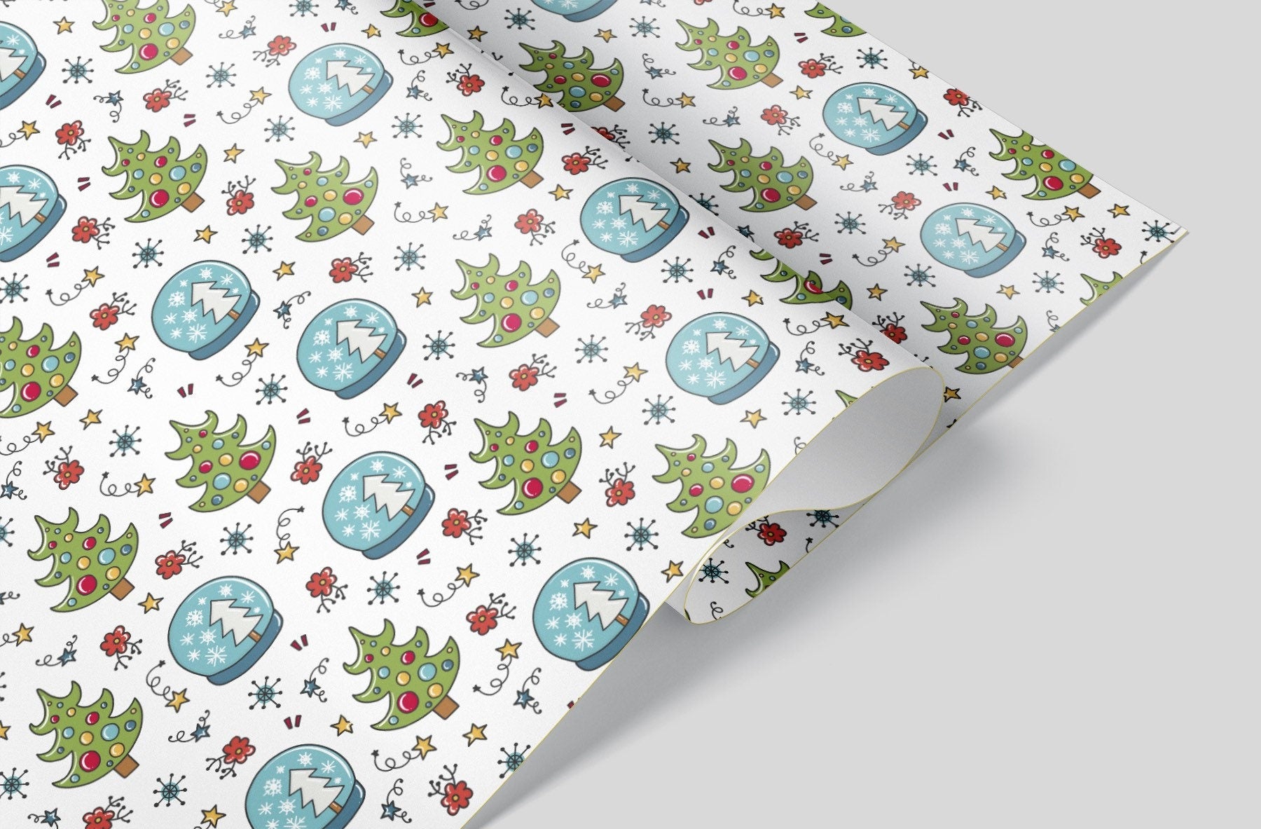 Christmas Snow Globe Wrapping Paper Alexander&#39;s 