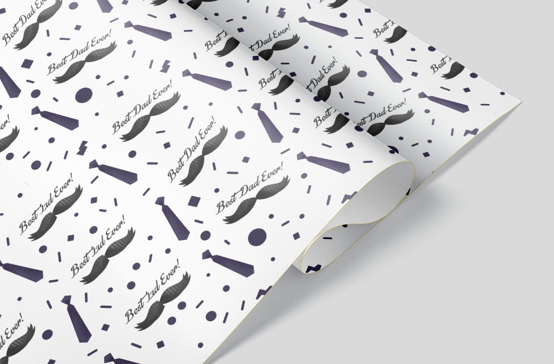 Father&#39;s Day Mustache &amp; Ties Wrapping Paper Alexander&#39;s 