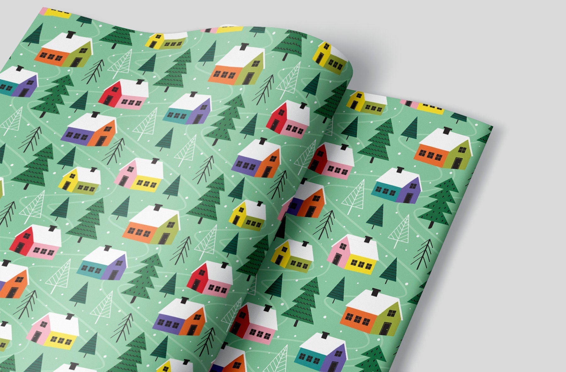 Mountain Village Wrapping Paper Alexander&#39;s 