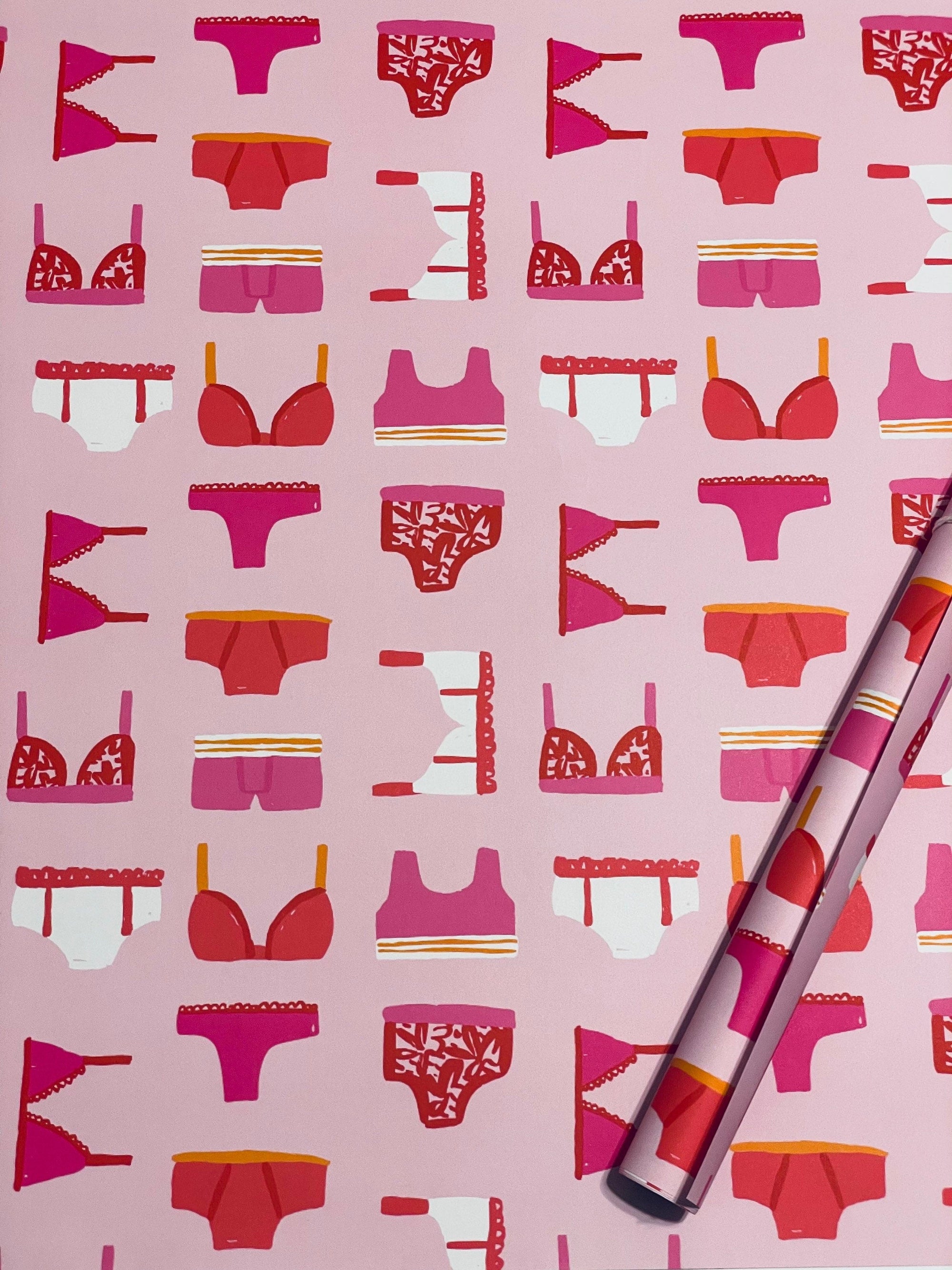 Pink Lingerie Wrapping Paper Alexander&#39;s 