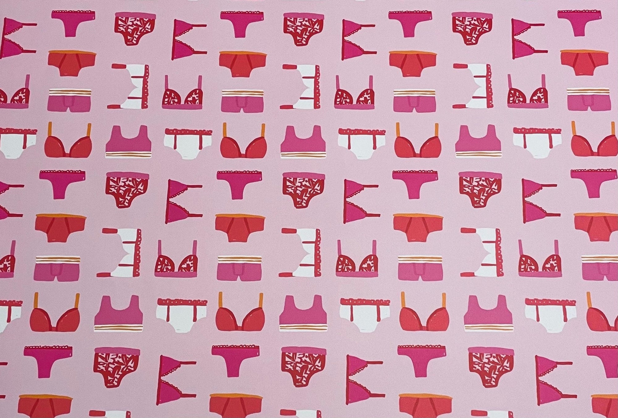 Pink Lingerie Wrapping Paper Alexander&#39;s 