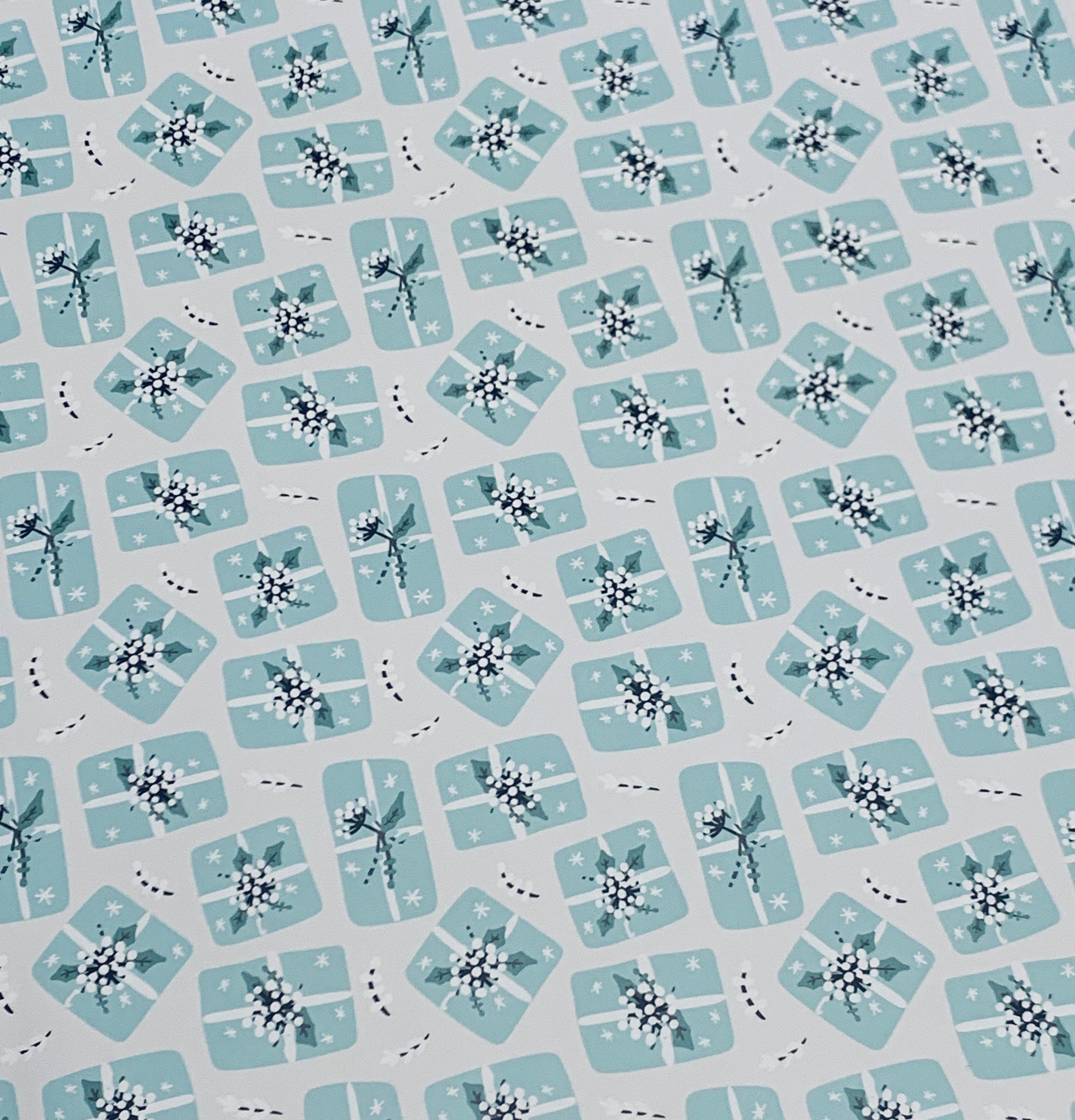 Winter Wedding in Teal Wrapping Paper Alexander&#39;s 