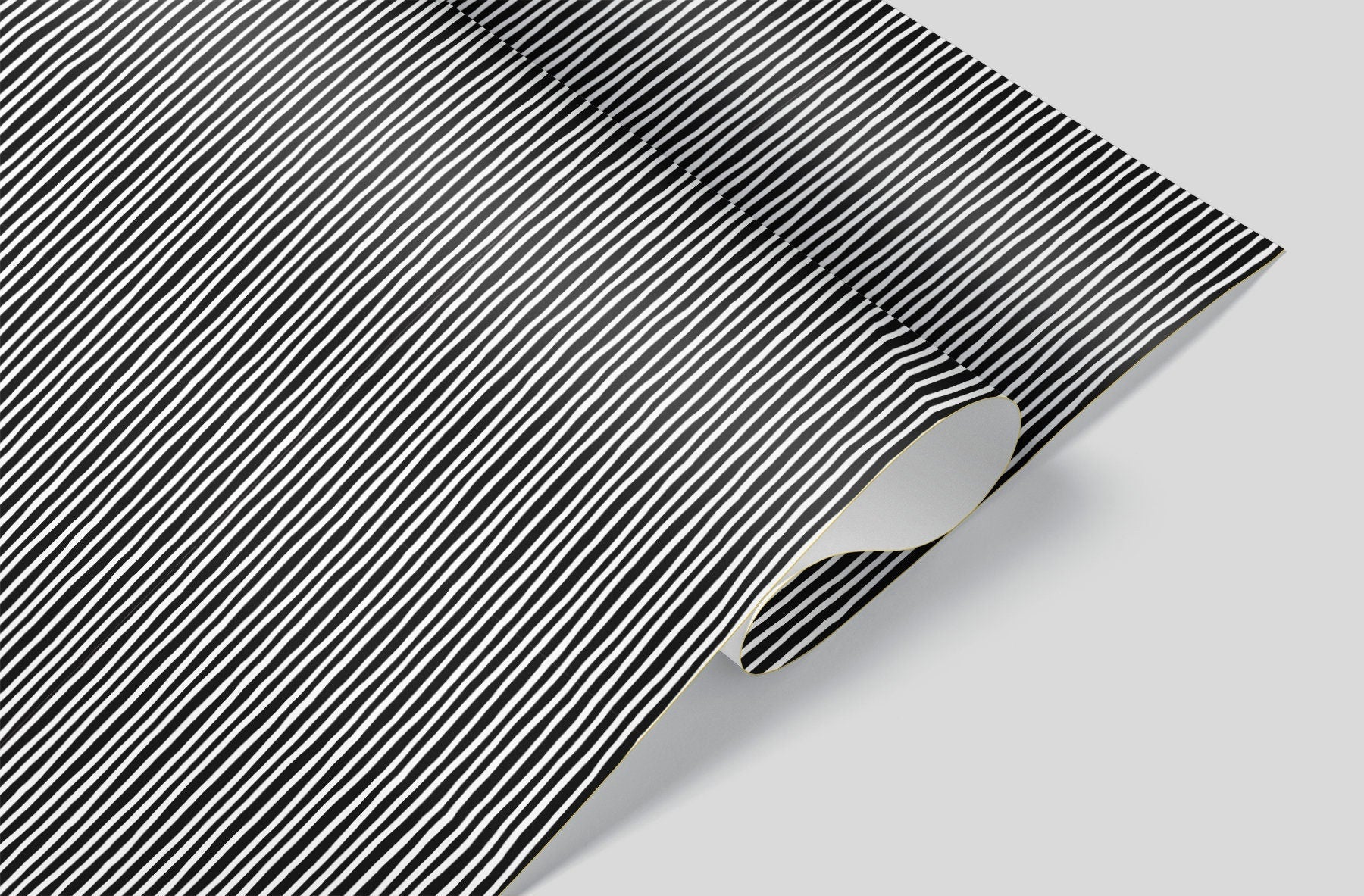 Black and White Stripes Wrapping Paper Alexander's 