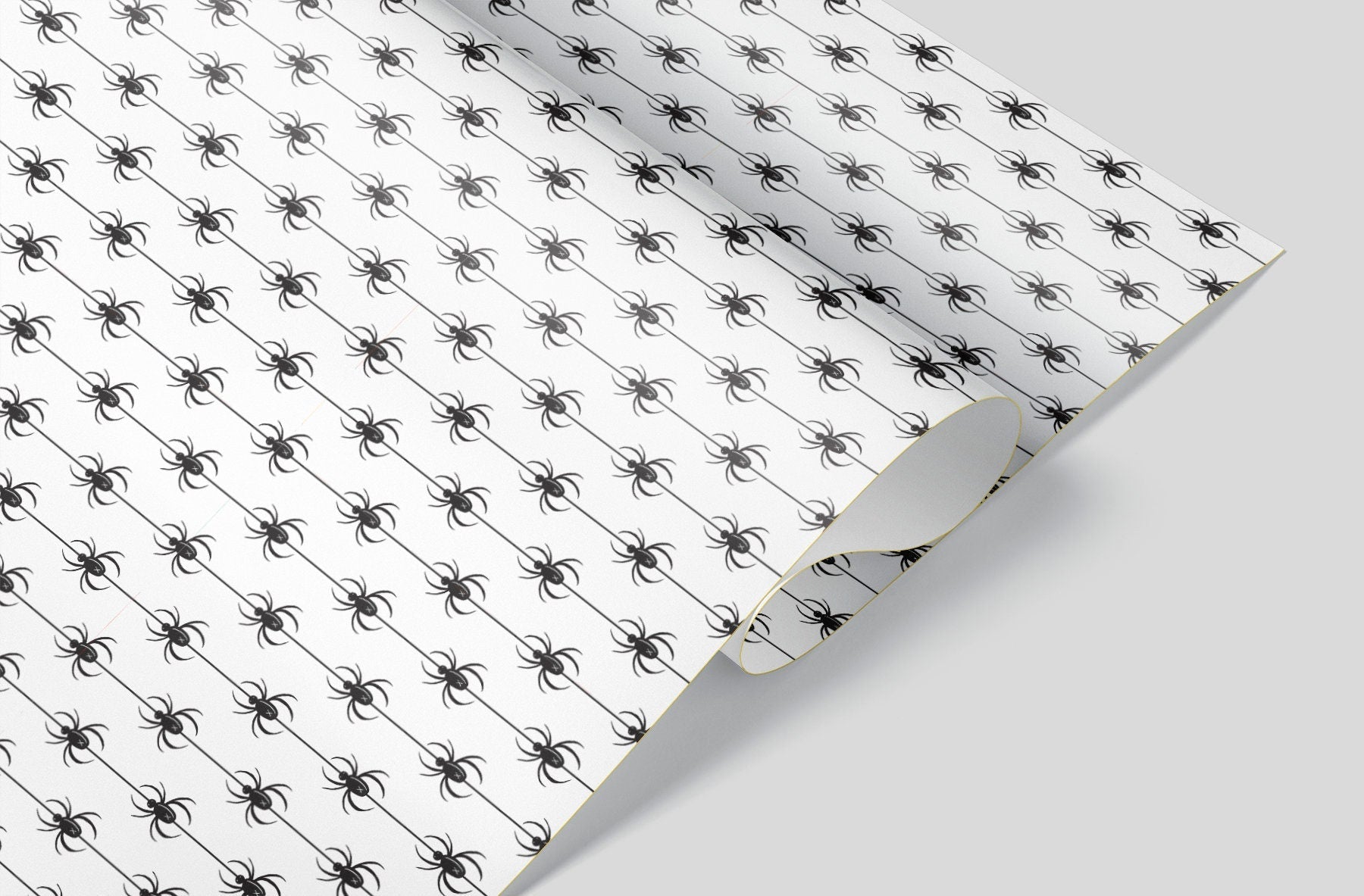 Black Spider Wrapping Paper Alexander&#39;s 