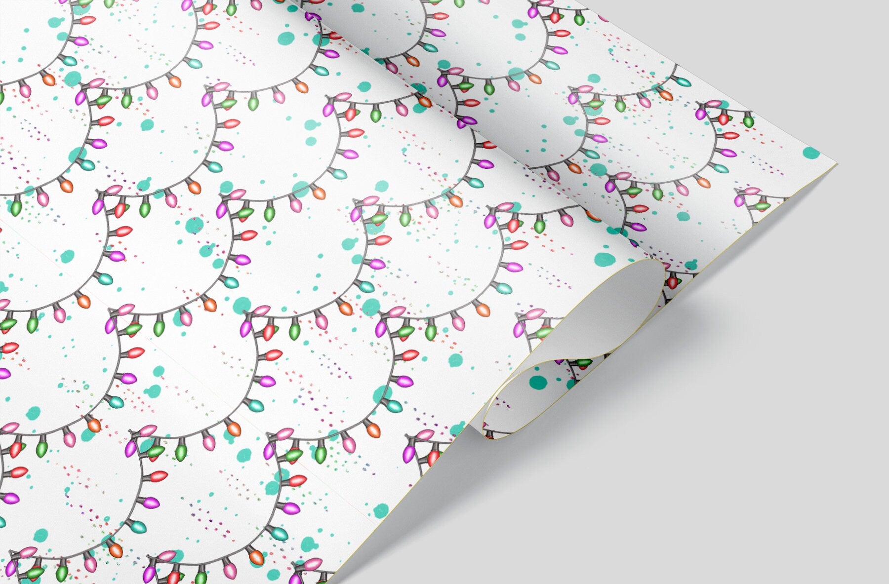 Bright Christmas Lights Wrapping Paper Alexander&#39;s 