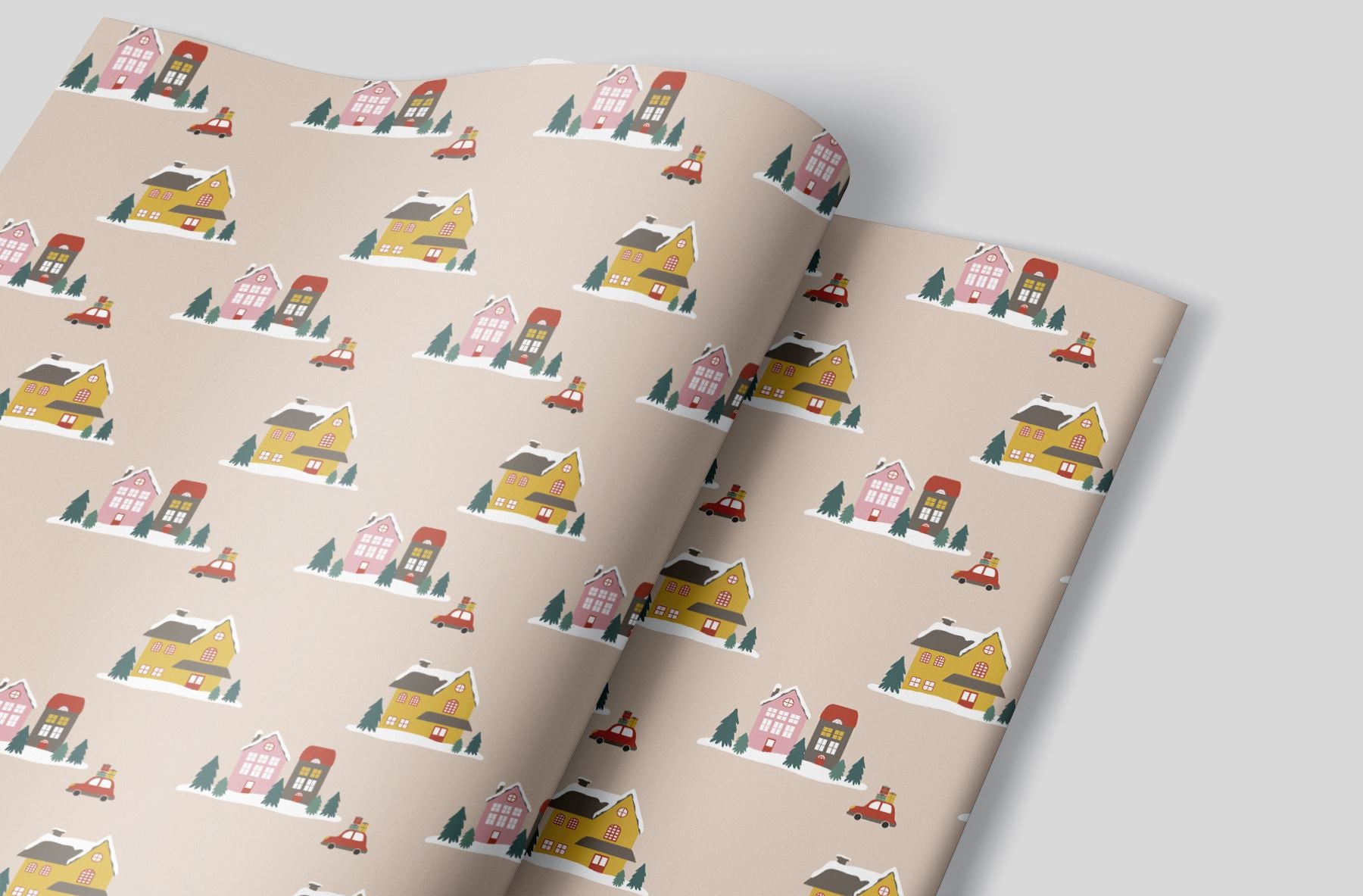 Christmas Village Wrapping Paper Alexander&#39;s 