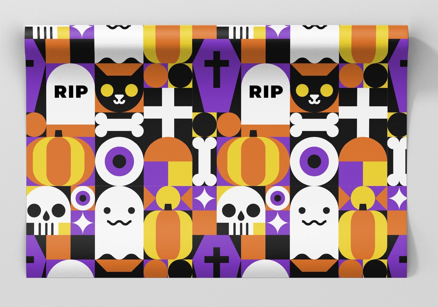Halloween Collage Wrapping Paper Alexander&#39;s 