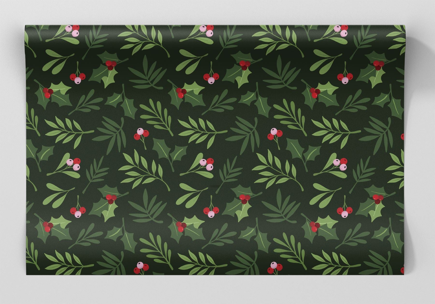 Holly and Mistletoe Wrapping Paper Alexander&#39;s 