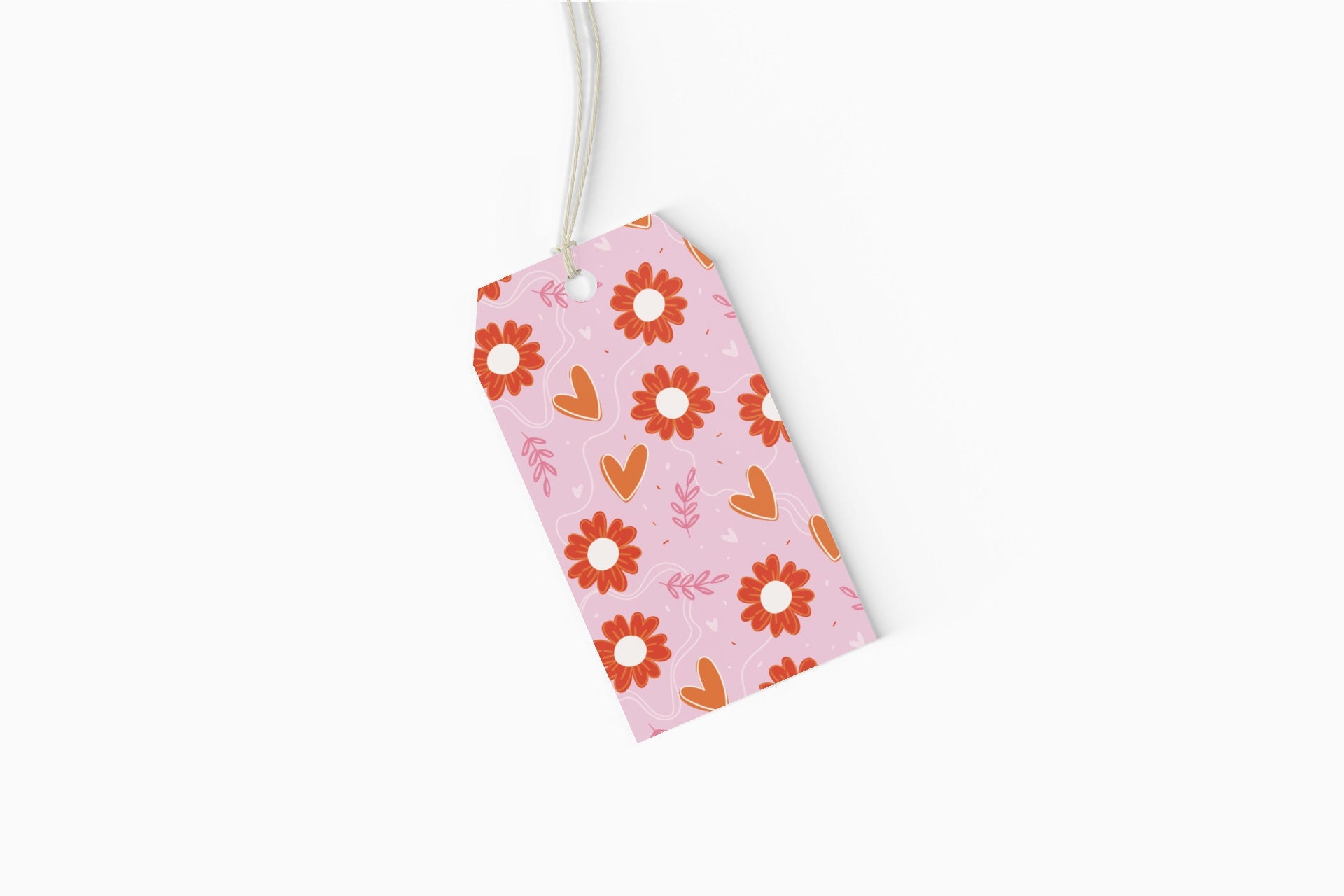 Floral Heart Gift Tags - Set of 10 Tags