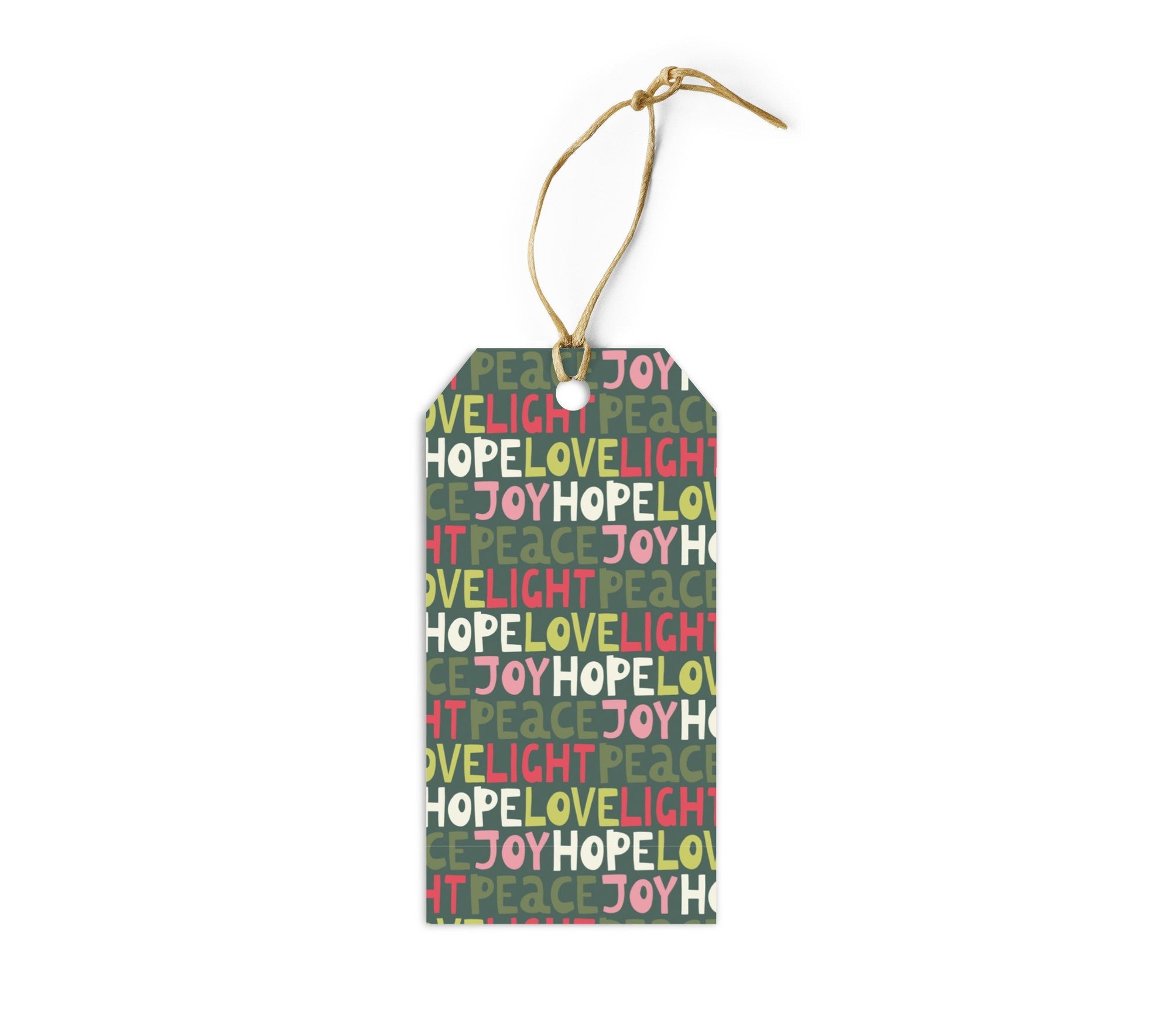 Joy Hope Love Light Peace Gift Tags - Set of 10 Gift Tags &amp; Labels Violagrace-174 