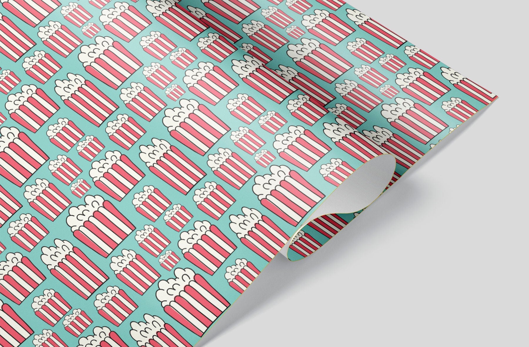 Movie Theater Popcorn Wrapping Paper Alexander&#39;s 