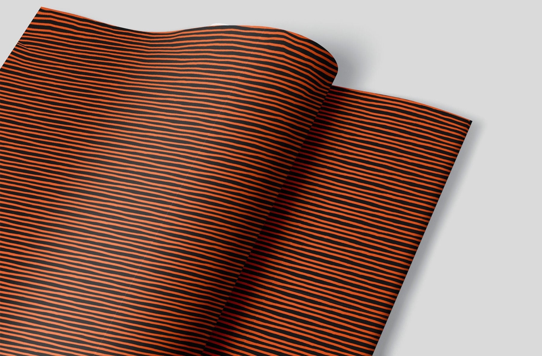 Orange and Black Stripes Wrapping Paper Alexander&#39;s 