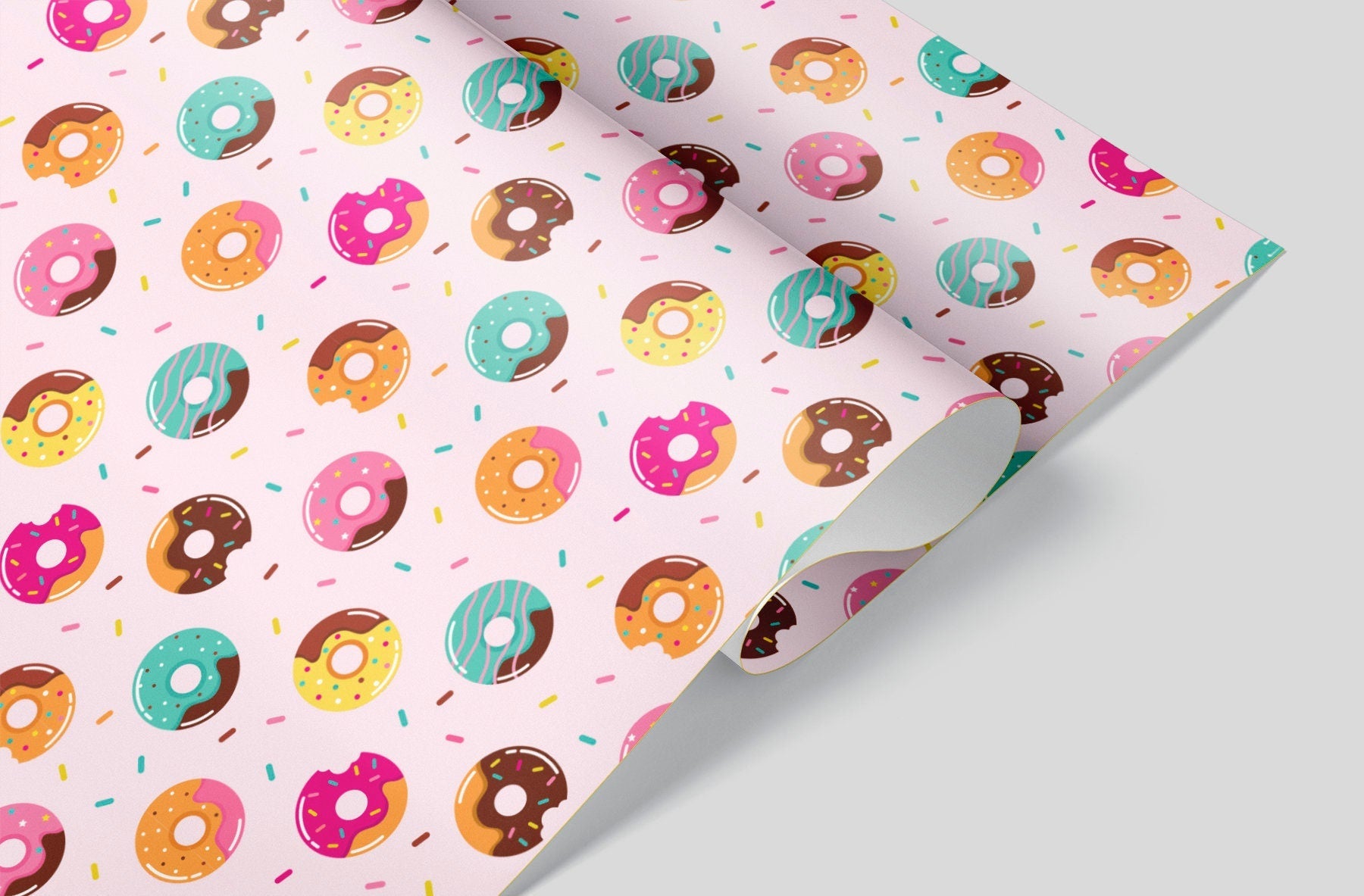Pink Donuts Wrapping Paper Alexander&#39;s 