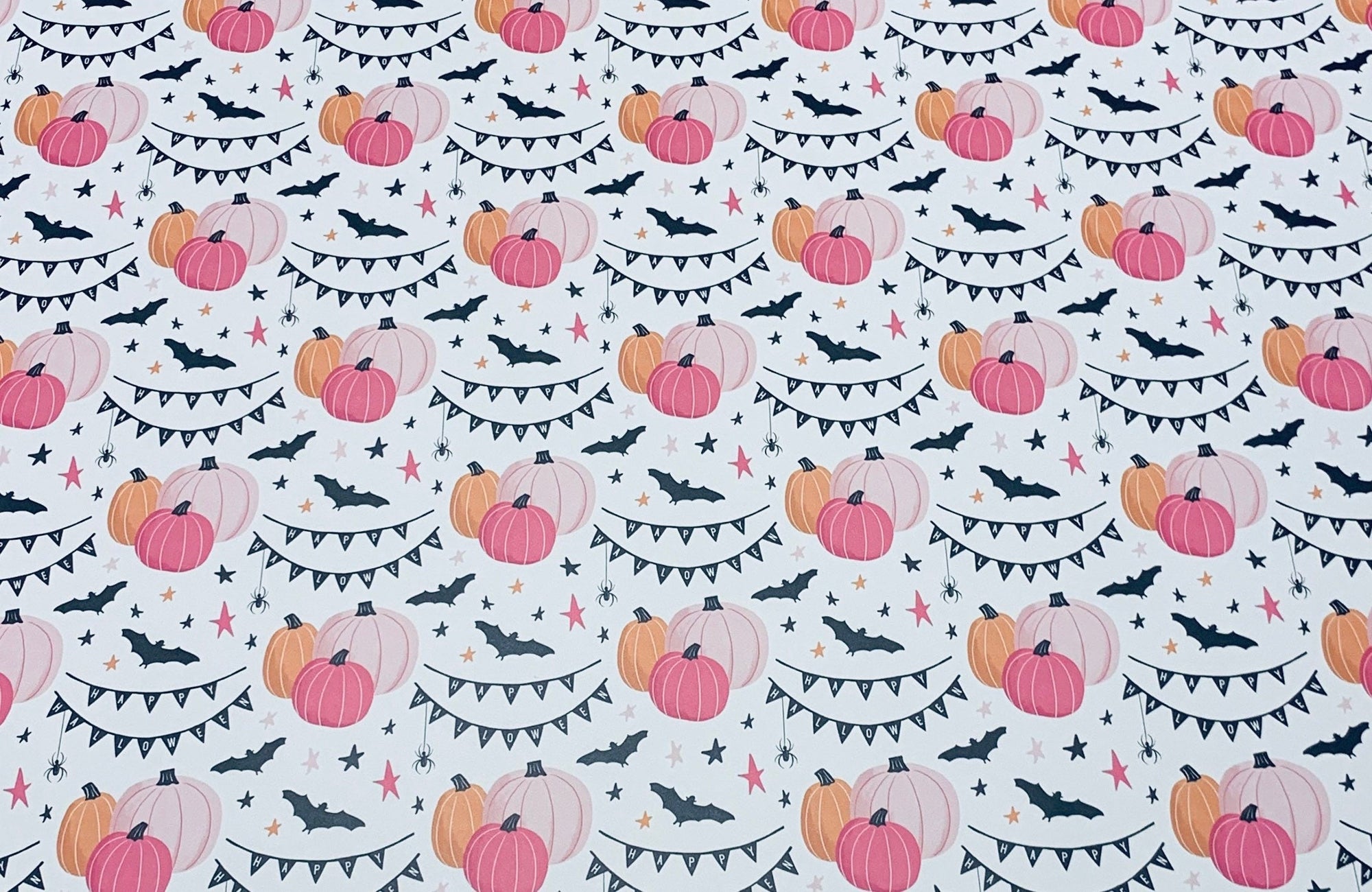 Pink Pumpkin Trio Wrapping Paper Alexander&#39;s 