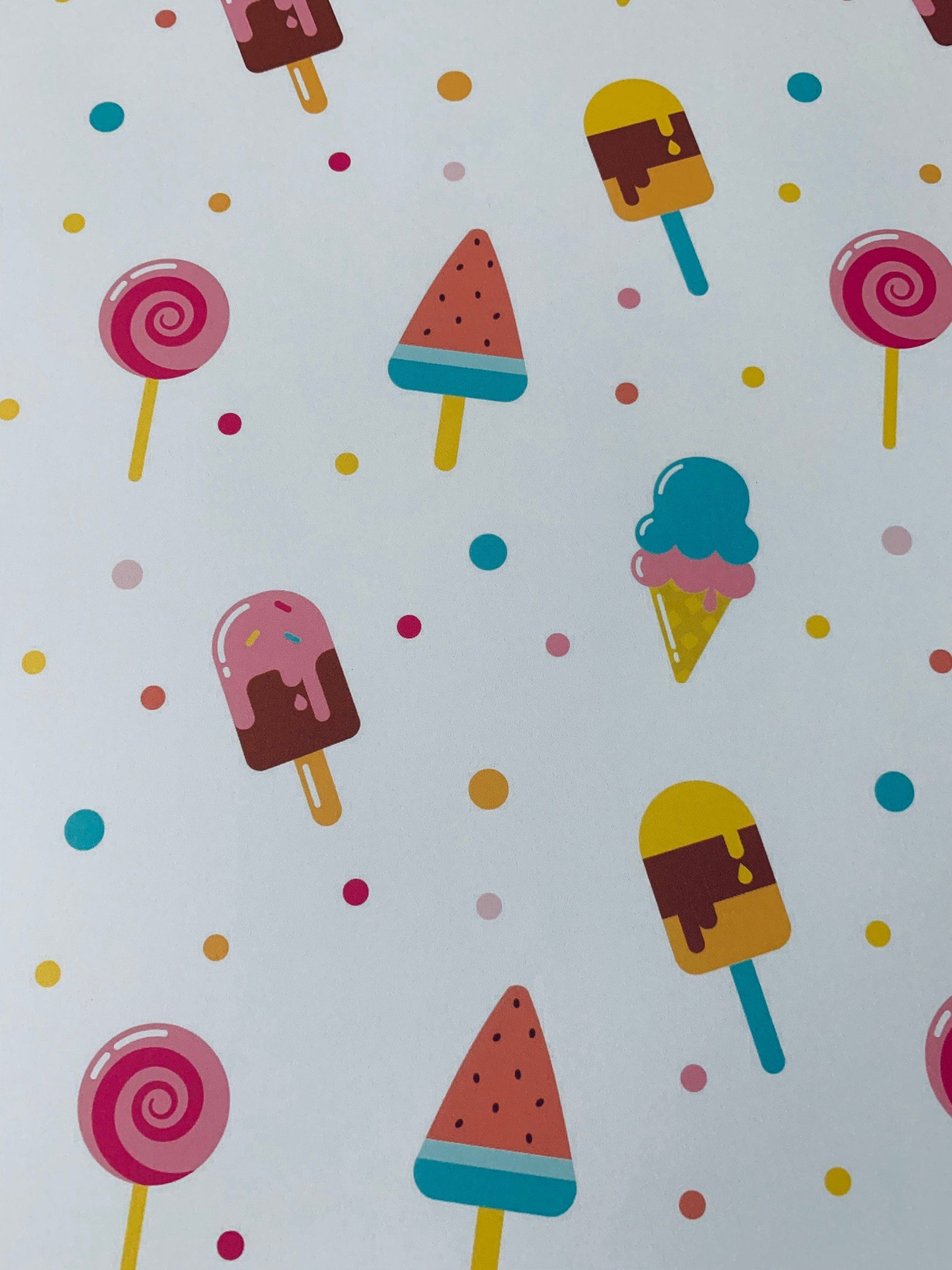 Popsicles, Ice Cream &amp; Lollipops Wrapping Paper Alexander&#39;s 