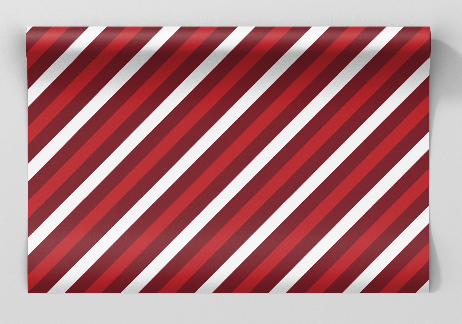 Red Candy Cane Stripes Wrapping Paper Alexander&#39;s 