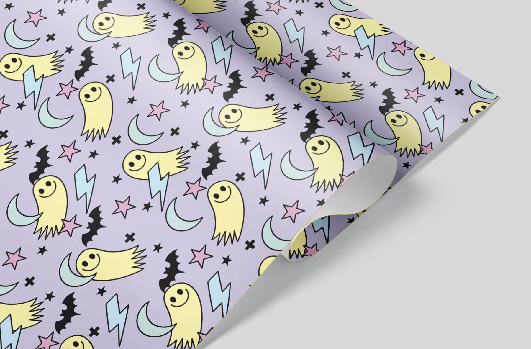Retro Ghosts Wrapping Paper Alexander&#39;s 