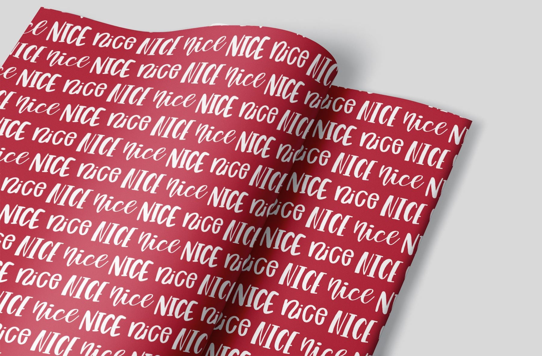 The Red Nice List Wrapping Paper Alexander&#39;s 