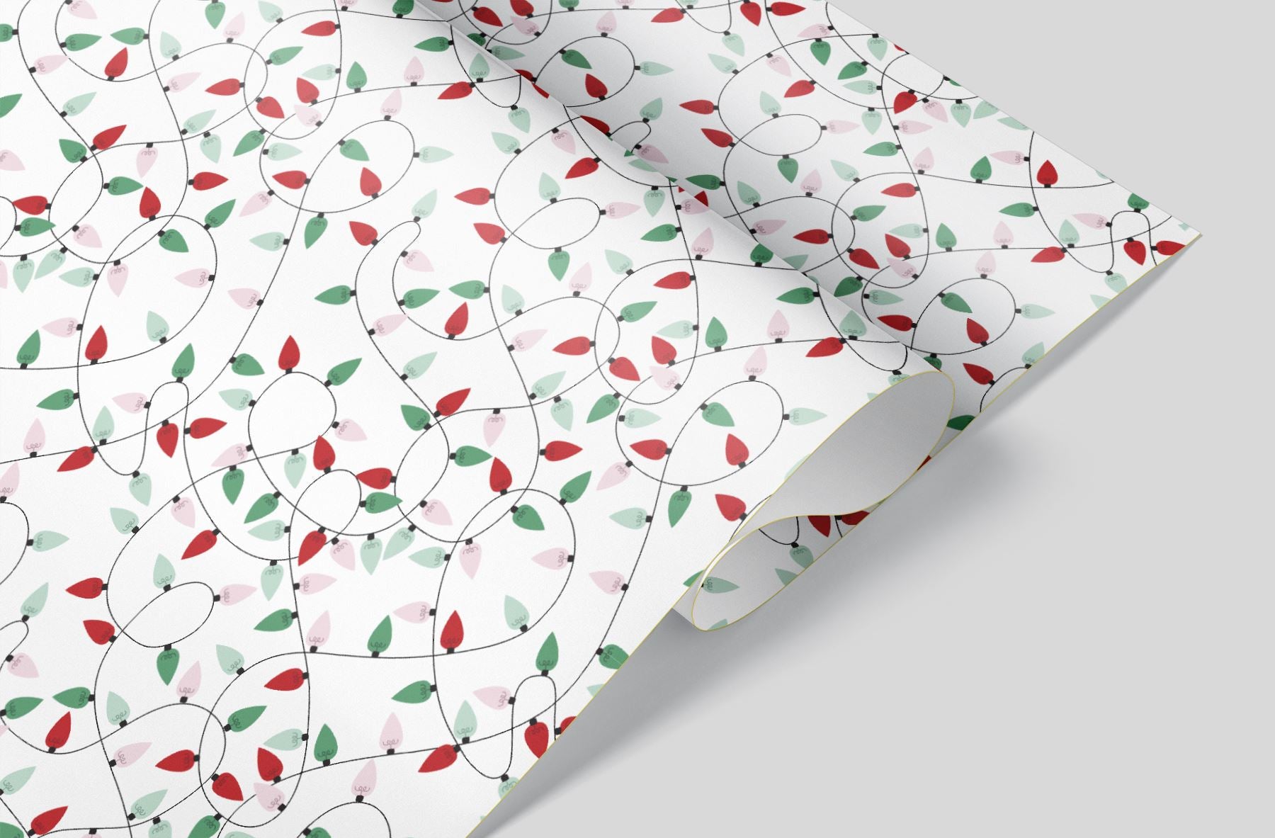 Traditional Christmas Lights Wrapping Paper Alexander&#39;s 
