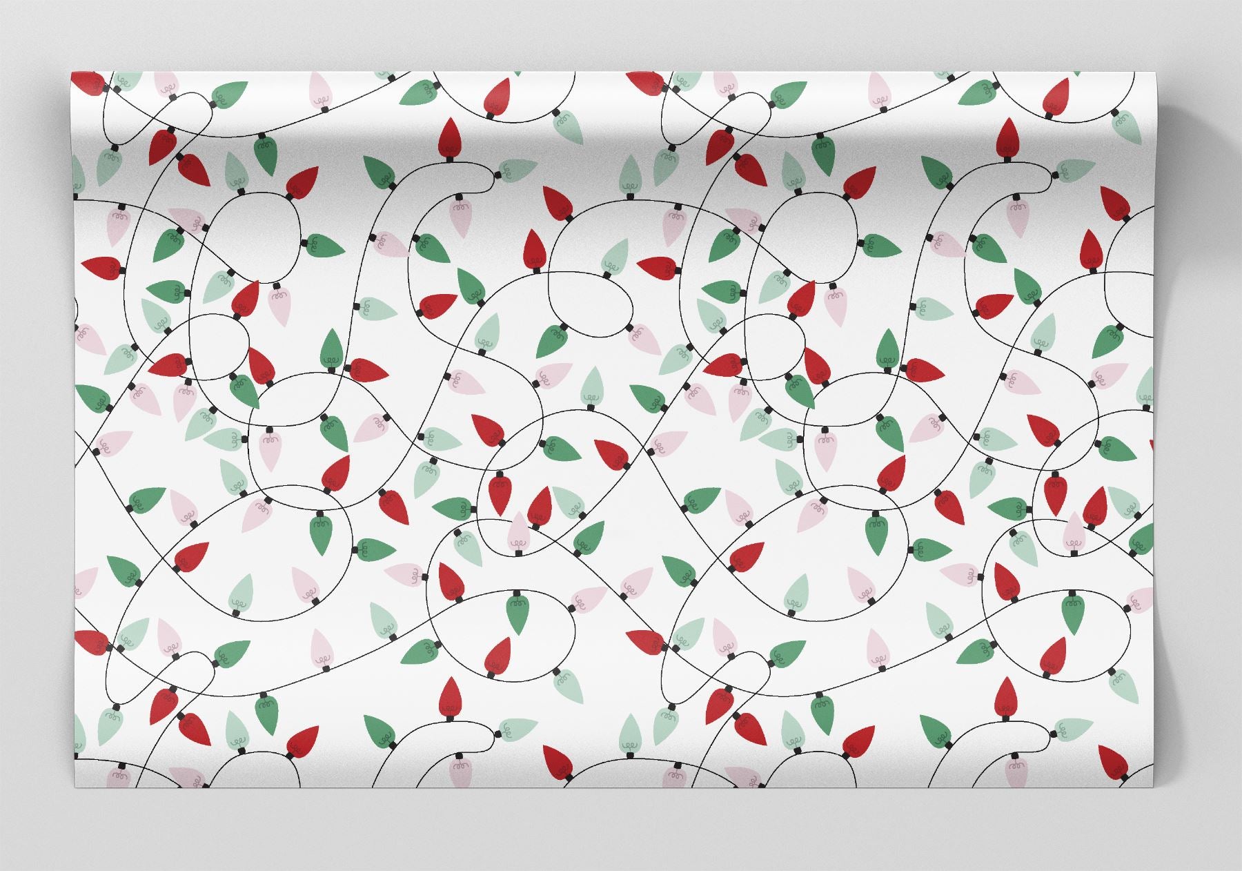 Traditional Christmas Lights Wrapping Paper Alexander&#39;s 